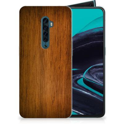 OPPO Reno 2 Bumper Hoesje Donker Hout OPPO Reno 2 Bumper Hoesje Donker Hout