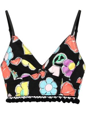 MOSCHINO JEANS Cropped top en print - Zwart