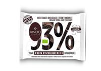 VIVOO Organic Raw Chocolate Bar 93% with Probiotics 30 Gram