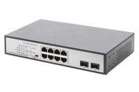 Digitus DN-95140 netwerk-switch Unmanaged Gigabit Ethernet (10/100/1000) Power over Ethernet (PoE) Zwart, Zilver