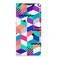 OPPO A54s | A16 | A16s Stand Case Blokken Kleurrijk