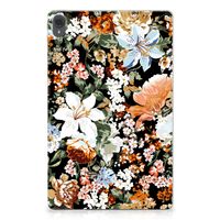 Siliconen Hoesje voor Lenovo Tab P11 | P11 Plus Dark Flowers - thumbnail