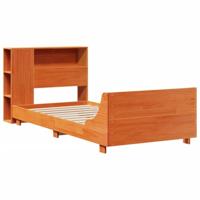 vidaXL Bedframe zonder matras massief grenenhout wasbruin 100x200 cm, bed, bed ombouw, boxspring, bedbodem, slaapkamermeubel, twijfelaar bed