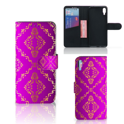Wallet Case Sony Xperia L3 Barok Roze