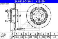 Remmenset, remschijf ATE, Remschijftype: Massief, Inbouwplaats: Achteras: , u.a. für Opel, Vauxhall, Chevrolet - thumbnail