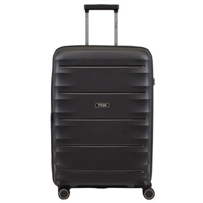 Titan Highlight 4 Wheel Trolley M Expandable Black Titan Highlight 4 Wheel Trolley M Expandable Black