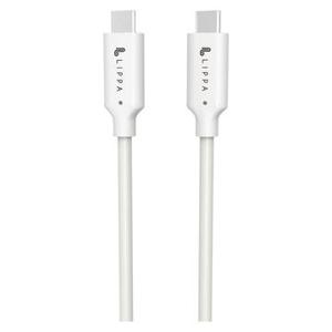 Lippa USB-C / USB-C kabel - 1m, 10Gbps, 100W - Wit