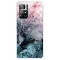 Xiaomi Redmi Note 11 Pro/Note 11 Pro 5G Marmerpatroon IMD TPU Hoesje - Grijs / Roze - thumbnail