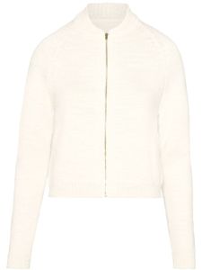 Maison Margiela cardigan crop en maille nervurée - Blanc