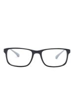 Emporio Armani lunettes de vue rectangulaires à plaque logo - Noir - thumbnail