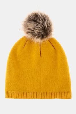 Ulla Popken Muts, gebreid, pompon - Grote Maten