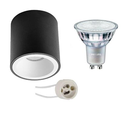 Philips - Opbouwspot Set - Master 927 36d Vle - Pragmi Cliron Pro - Gu10 Fitting - Dimtone Dimbaar - Opbouw Rond - Mat