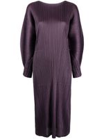 Pleats Please Issey Miyake robe mi-longue November à plis - Violet