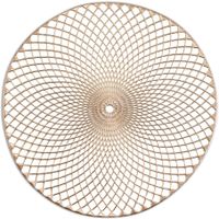 1x Ronde onderleggers/placemats voor borden goud 30 x 45 cm   - - thumbnail