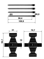 Accessoireset, schijfremblok ATE, u.a. für Mercedes-Benz - thumbnail