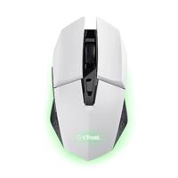 Trust Gaming GXT 110W Felox Oplaadbare Draadloze Gamingmuis, 80 Uren Batterijduur, 800-4800 DPI, Ledverlichting, 6 Knoppen, RGB Gaming Mouse voor Laptop, Computer, PC, Windows – Wit