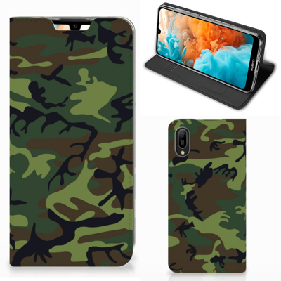 Huawei Y6 2019 Hoesje met Magneet Army Dark