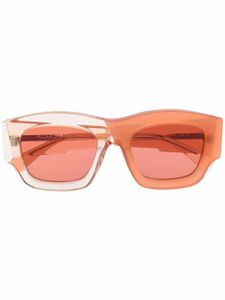 Kuboraum lunettes de soleil C8 bicolores à monture carrée - Orange