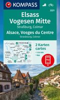 Wandelkaart - Fietskaart 2221 Elsass - Vogesen Mitte, Alsace - Vosges