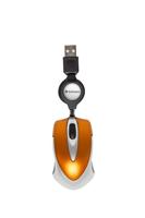 Verbatim Go Mini - USB optische reismuis met kabelretractie, orange