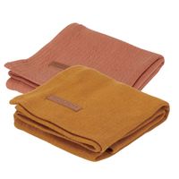 Little Dutch swaddle doeken 70 cm Pure Rust | Pure Ochre Spice Maat - thumbnail