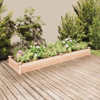 Plantenbak verhoogd met voering 240x60x25 cm massief vurenhout - thumbnail