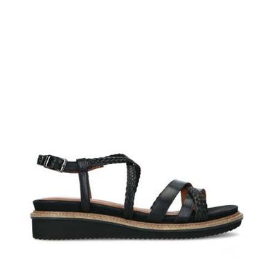 No Stress leren sandalen zwart