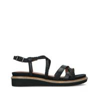 No Stress leren sandalen zwart