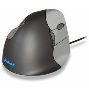 Evoluent Vertical Mouse 4 VM4R Ergonomische muis USB Optisch Zwart, Zilver 6 Toetsen 2800 dpi Ergonomisch