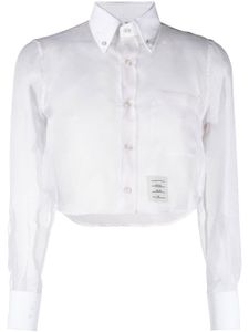 Thom Browne chemise à coupe crop - Blanc