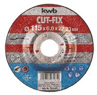 kwb slijpschijf Cut-Fix 793165 (115 x 22, gebogen, 6.0 mm dik, voor metaal en staal, voor haakse slijper)