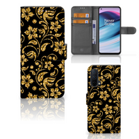 OnePlus Nord CE 5G Hoesje Gouden Bloemen