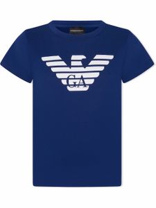 Emporio Armani Kids t-shirt à logo imprimé - Bleu