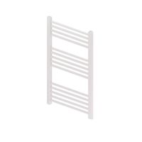 Designradiator Boss & Wessing Vertico Multirail 80x50 cm Wit Zij-Onderaansluiting Boss & Wessing