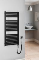 Sapho Tondi elektrische radiator zwart mat 45x97cm 300W - thumbnail