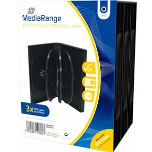 MediaRange BOX35-8 CD-doosje Jewel case 8 schijven Zwart