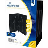 MediaRange BOX35-8 CD-doosje Jewel case 8 schijven Zwart - thumbnail