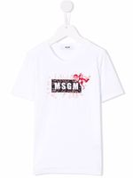 MSGM Kids t-shirt à logo imprimé - Blanc