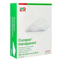 Curapor Transparant Steriel 10cmx 8cm 25 13102