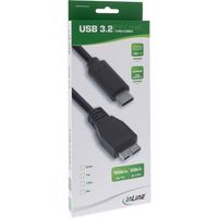 InLine USB 3.1 Typ C/Micro-B, 1.5m USB-kabel 1,5 m USB 3.2 Gen 2 (3.1 Gen 2) USB C Micro-USB B Zwart - thumbnail