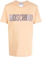 Moschino t-shirt en coton à patch logo - Tons neutres