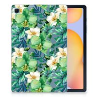 Samsung Galaxy Tab S6 Lite | S6 Lite (2022) Siliconen Hoesje Orchidee Groen