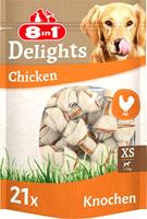 8In1 Delights Chicken Kauwbot Xs, Gezonde Koekjes Voor Zeer Kleine Honden, 21 Stuks (252 G)