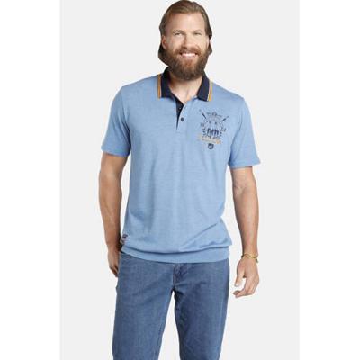 Jan Vanderstorm loose fit polo Plus Size blauw