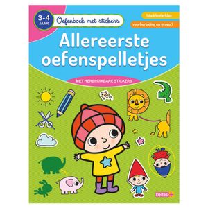 Oefenboek met Stickers Allereerste Oefenspelletjes (3-4jr)