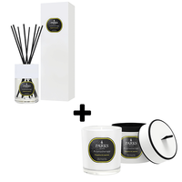 Parks London - Aromatherapy Grapefruit & Jasmine Geurkaars 220g + Geurstokjes 100ml set