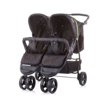 Duo Kinderwagen 0+ new borns Chipolino Maxi Mix zwart carbon met luiertas