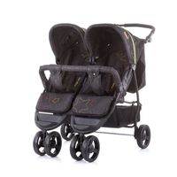 Duo Kinderwagen 0+ new borns Chipolino Maxi Mix zwart carbon met luiertas - thumbnail