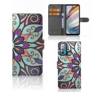 Motorola Moto G60 Hoesje Purple Flower