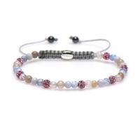 Karma Armband Spiral Peaceful Pink Crystal